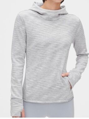 GAP Light Heather Gray Orbit Fleece Pullover